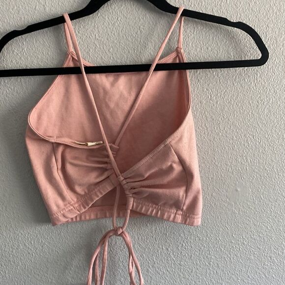 LA Hearts-soft pink crop strappy back top- Size large - Picture 2 of 6